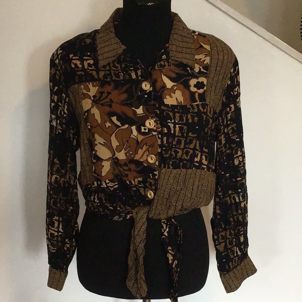 Front tie blouse